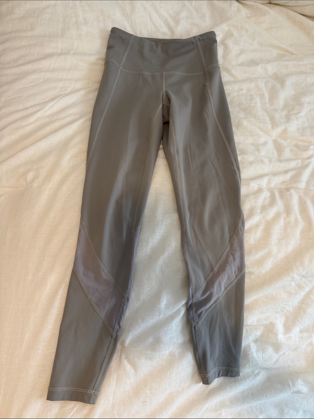 High-Waist Gray Athletic Leggings